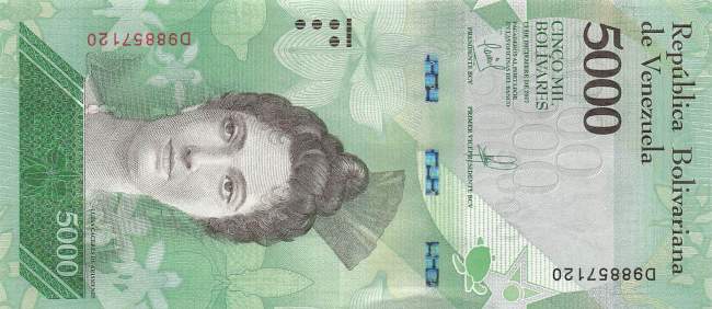 5000 Bolivares 2017